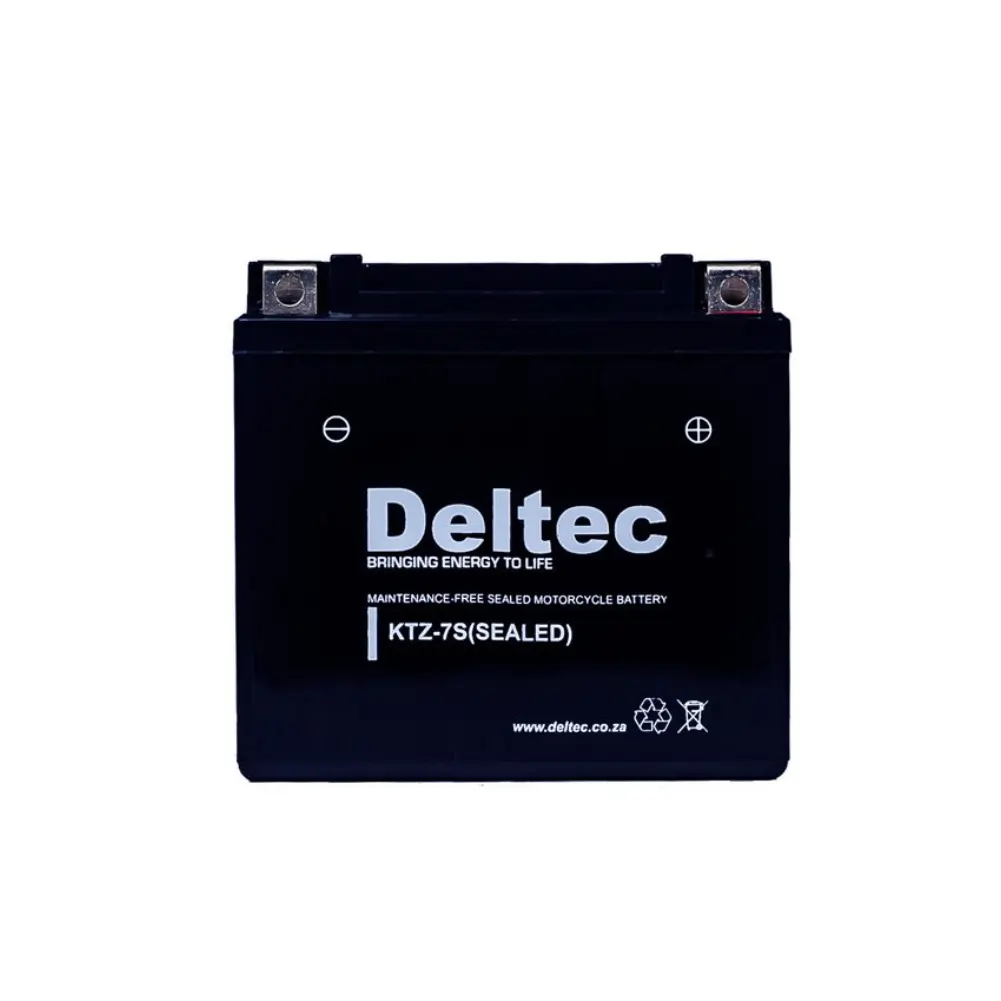 The Deltec FB-KTZ-7S Motorcycle Battery is a compact, lightweight, and powerful 12V AGM starting battery designed for reliable performance in a wide range of motorcycles. Weighing just 3.4kg and measuring 11.4 × 7.1 × 10.6 cm, it delivers consistent starting power without taking up unnecessary space, making it ideal for both street and performance bikes.