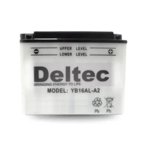 The Deltec FB-YB16AL-A2 Motorcycle Battery is designed for riders who demand dependable performance, powerful starting energy, and long service life. This high-quality 12V lead-acid battery provides strong cranking amps, excellent vibration resistance, and reliable power delivery, making it ideal for motorcycles, ATVs, scooters, and other powersport vehicles.