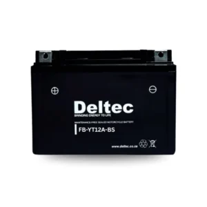 The Deltec FB-YT12A-BS Motorcycle Battery delivers dependable starting power, long service life, and exceptional performance for a wide range of motorcycles. Designed for reliability, this sealed, maintenance-free battery offers consistent power output and superior durability, making it ideal for both everyday riders and performance enthusiasts.